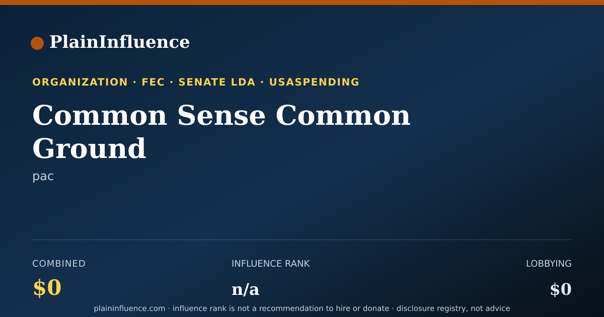 Shareable card for Common Sense Common Ground