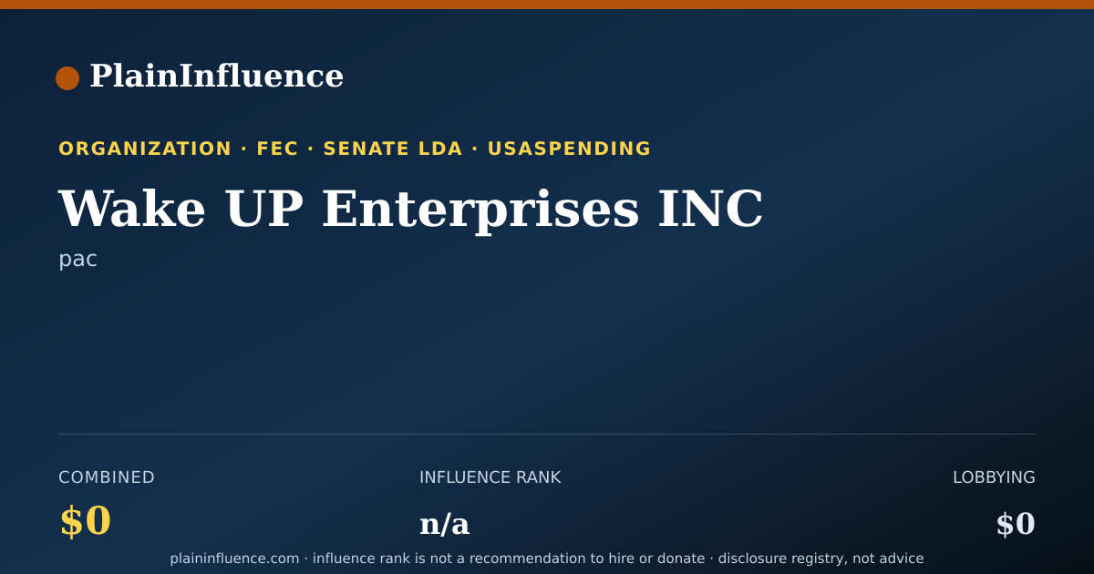 Shareable card for Wake UP Enterprises INC