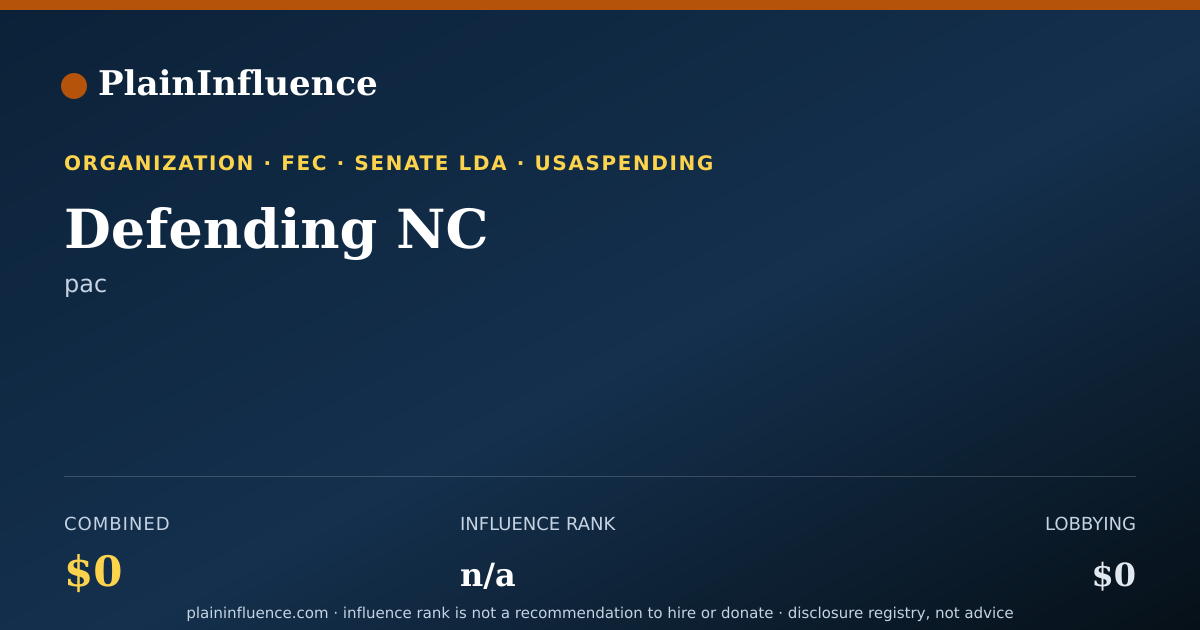 Shareable card for Defending NC