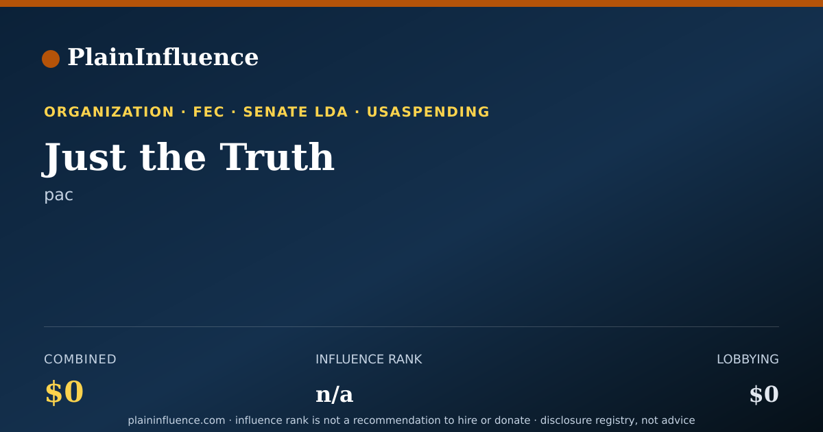 Shareable card for Just the Truth