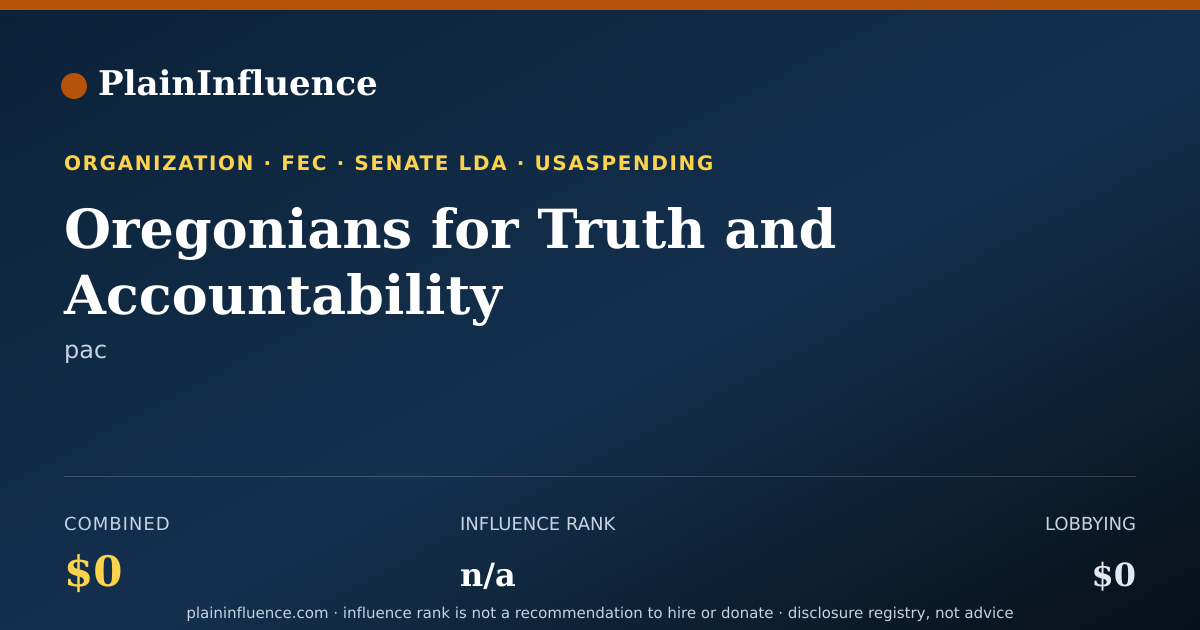 Shareable card for Oregonians for Truth and Accountability
