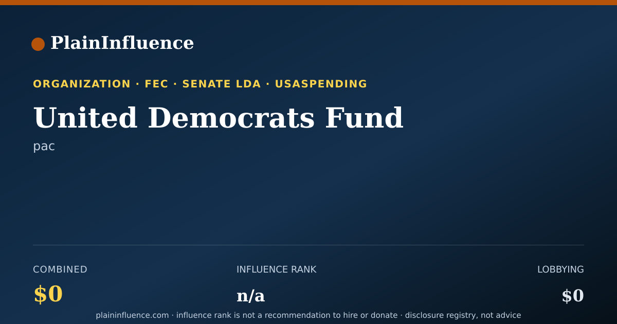 Shareable card for United Democrats Fund