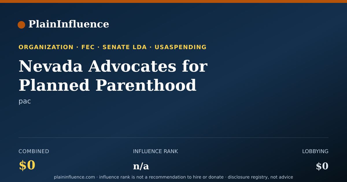 Shareable card for Nevada Advocates for Planned Parenthood Affiliates PAC (nappa PAC)