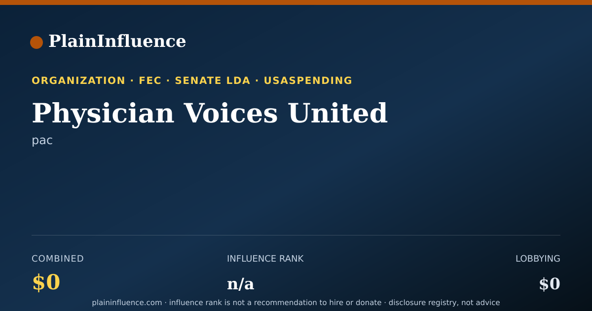 Shareable card for Physician Voices United