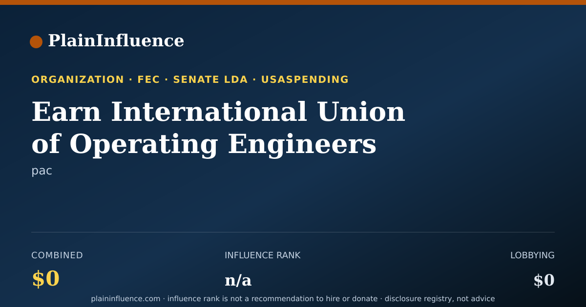 Shareable card for Earn International Union of Operating Engineers