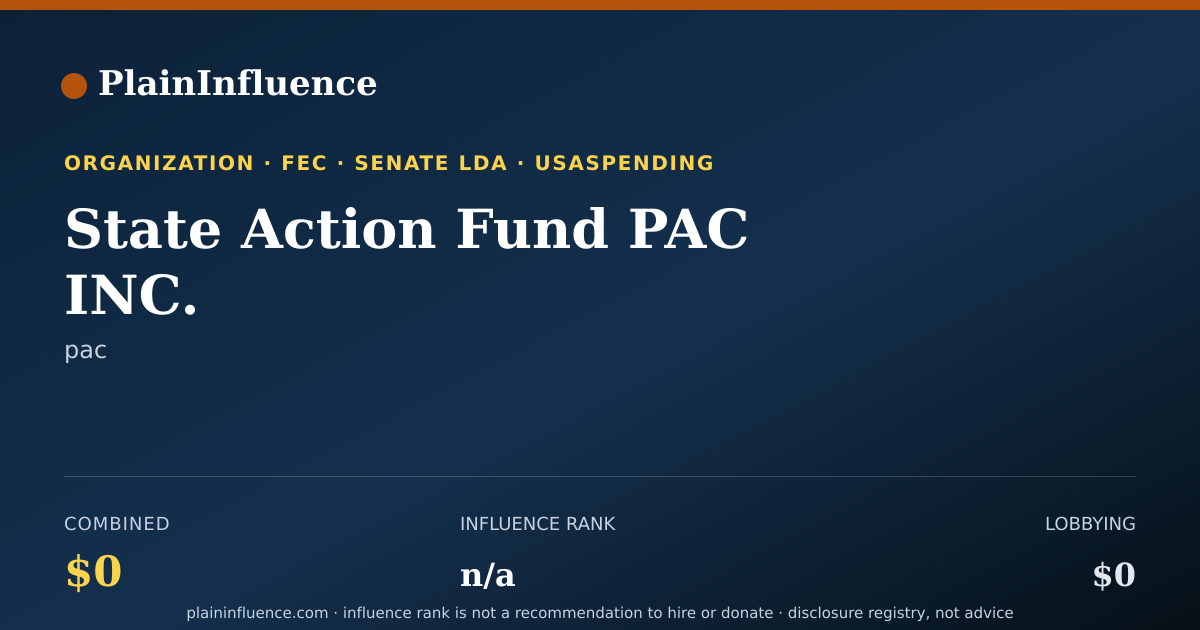 Shareable card for State Action Fund PAC INC.