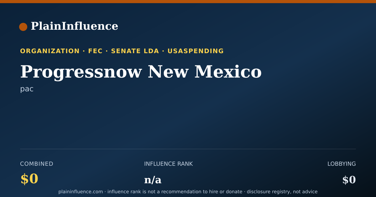 Shareable card for Progressnow New Mexico