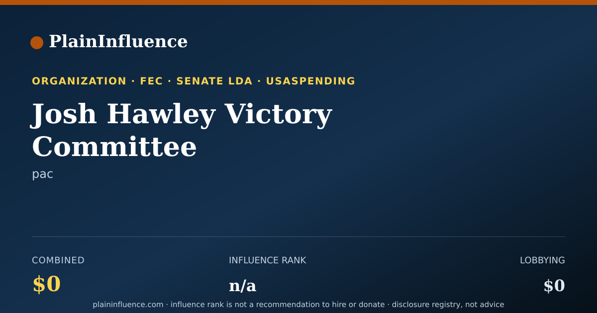 Shareable card for Josh Hawley Victory Committee