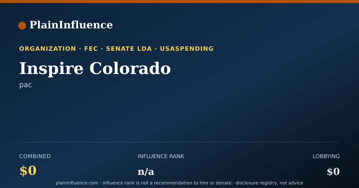 Shareable card for Inspire Colorado