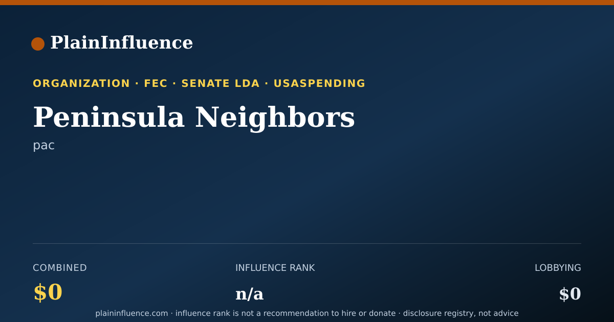 Shareable card for Peninsula Neighbors