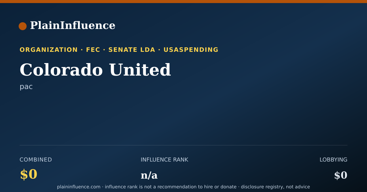 Shareable card for Colorado United