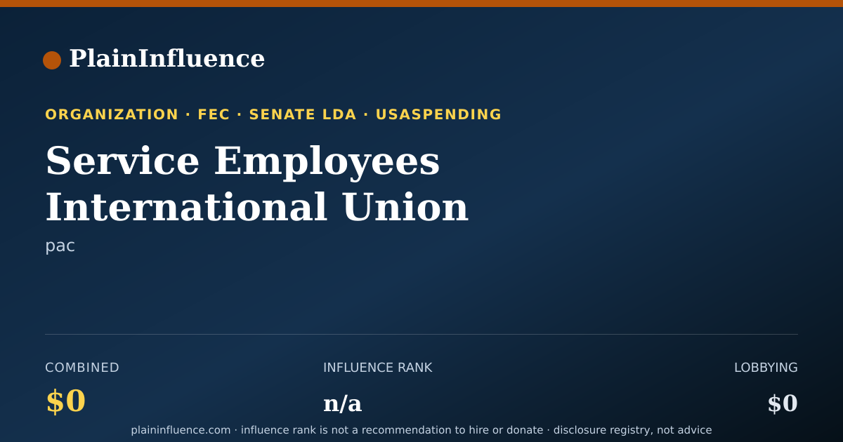 Shareable card for Service Employees International Union Political Education and Action Fund