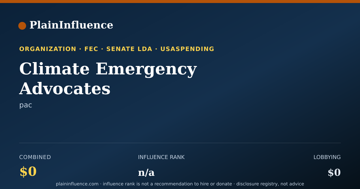 Shareable card for Climate Emergency Advocates