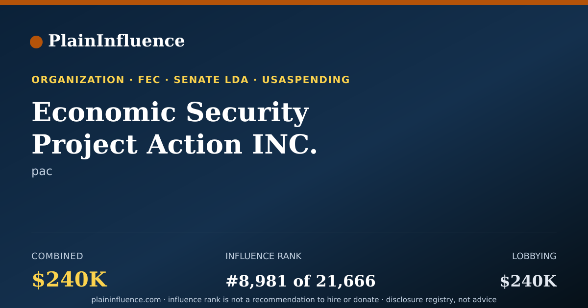 Shareable card for Economic Security Project Action INC.