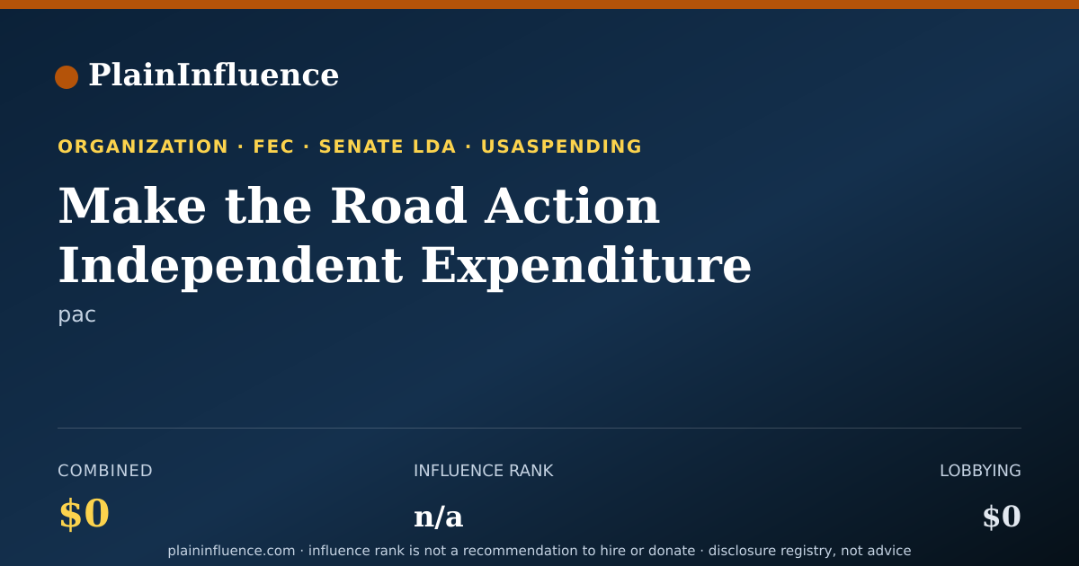 Shareable card for Make the Road Action Independent Expenditure Committee