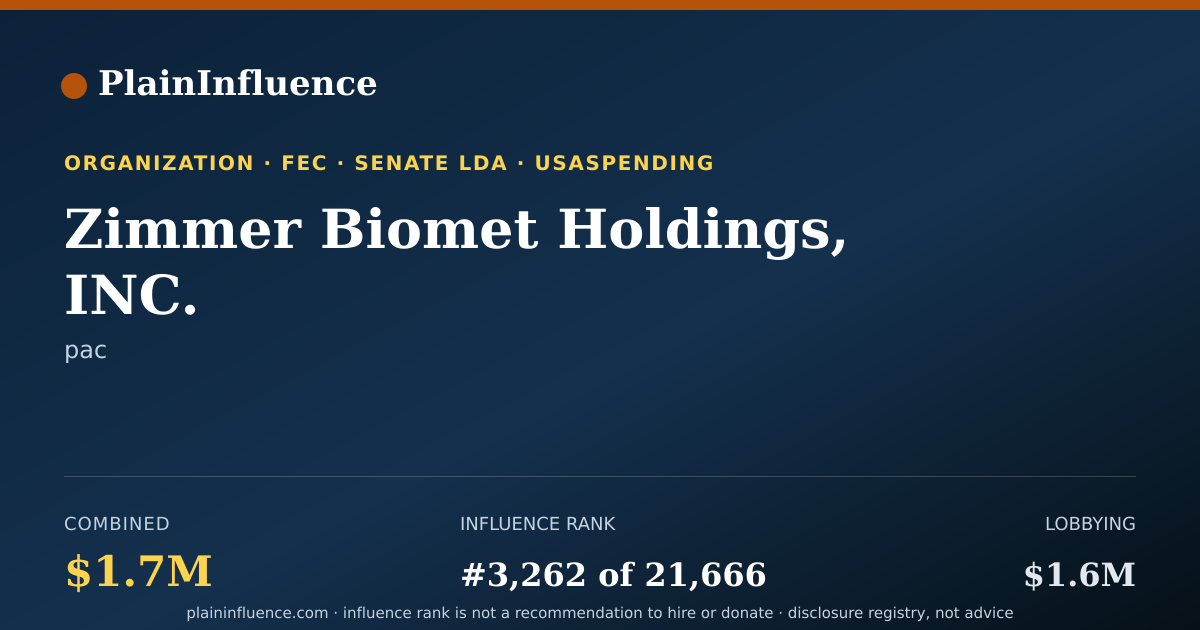 Shareable card for Zimmer Biomet Holdings, INC.