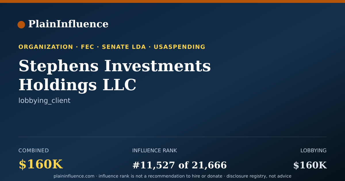 Shareable card for Stephens Investments Holdings LLC