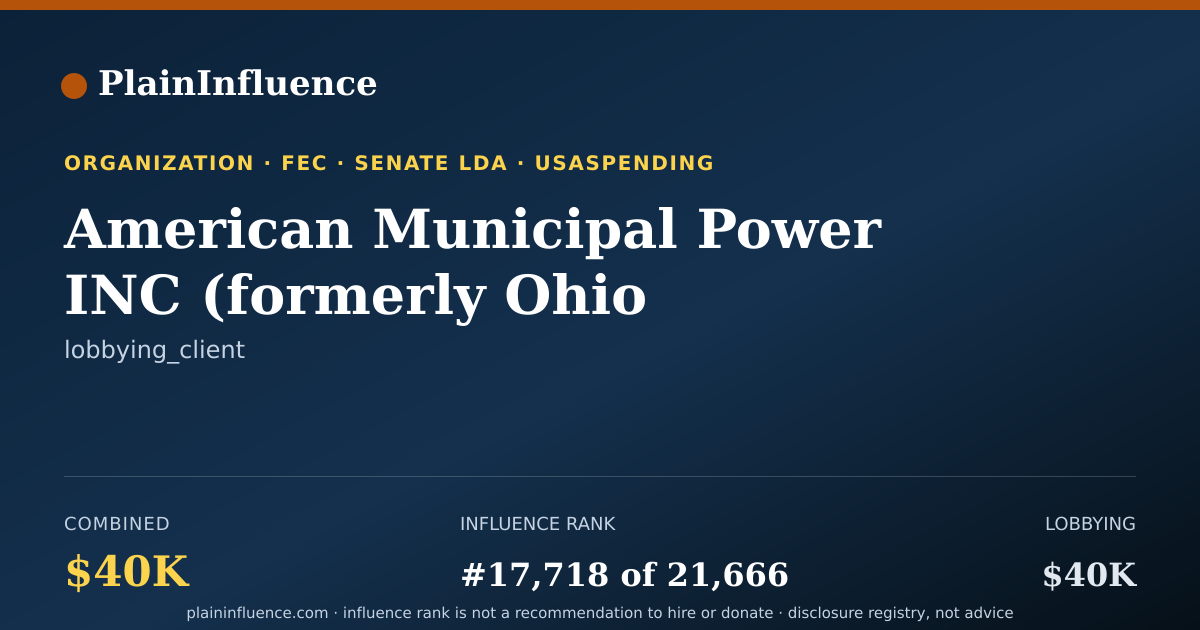 Shareable card for American Municipal Power INC (formerly Ohio Municipal Electric Association)