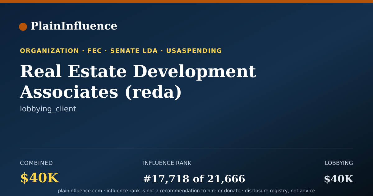 Shareable card for Real Estate Development Associates (reda)