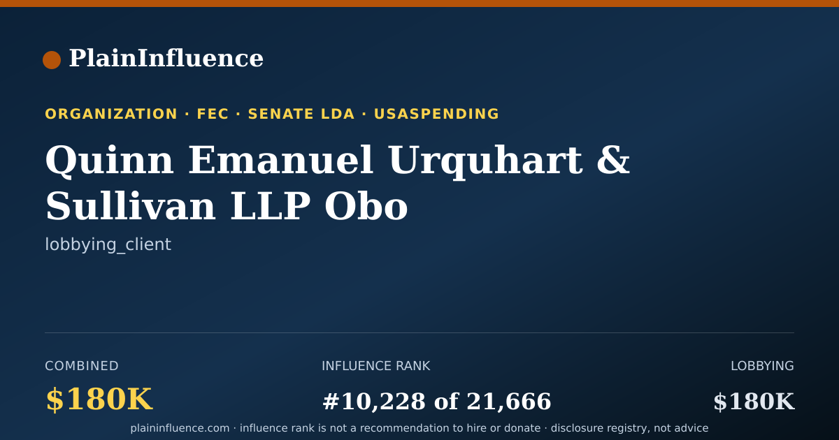 Shareable card for Quinn Emanuel Urquhart & Sullivan LLP Obo Webgroup Czech Republic A.S.