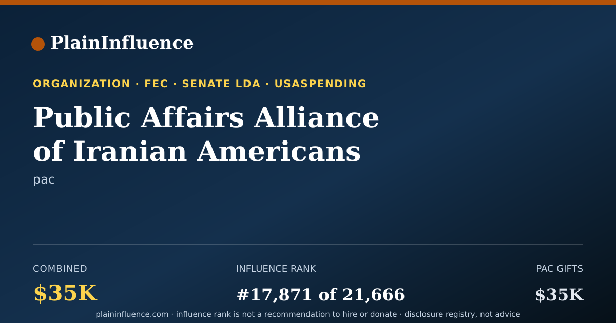 Shareable card for Public Affairs Alliance of Iranian Americans