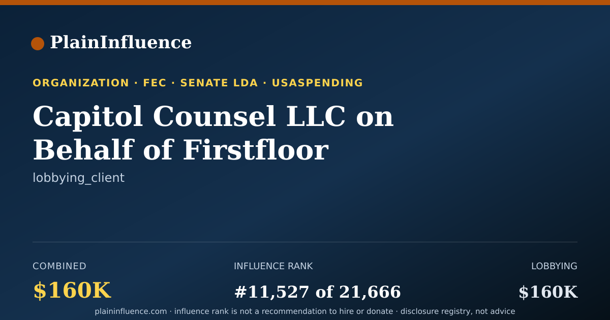 Shareable card for Capitol Counsel LLC on Behalf of Firstfloor