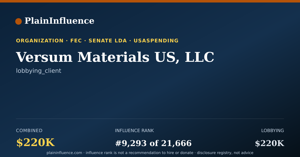 Shareable card for Versum Materials US, LLC