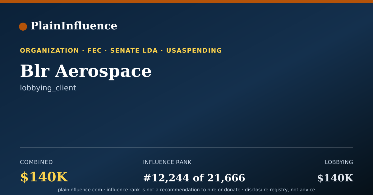 Shareable card for Blr Aerospace