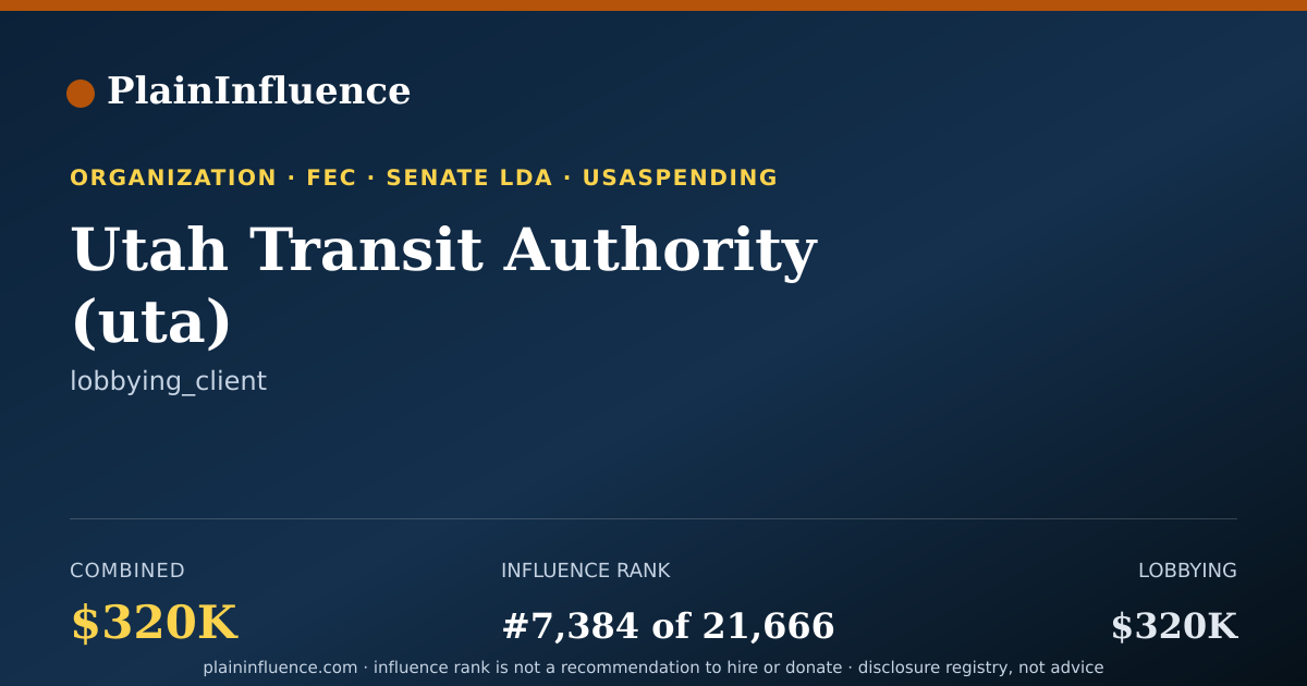Shareable card for Utah Transit Authority (uta)