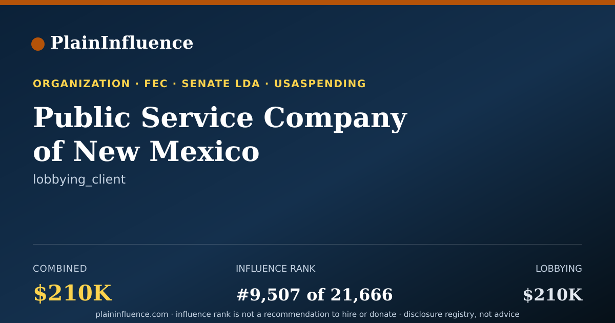 Shareable card for Public Service Company of New Mexico