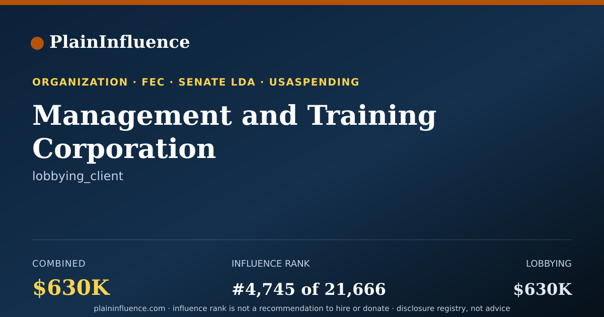 Shareable card for Management and Training Corporation