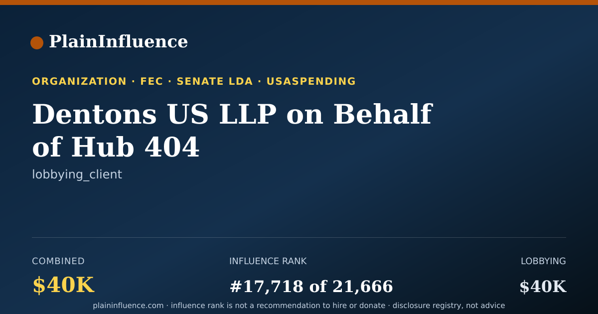 Shareable card for Dentons US LLP on Behalf of Hub 404