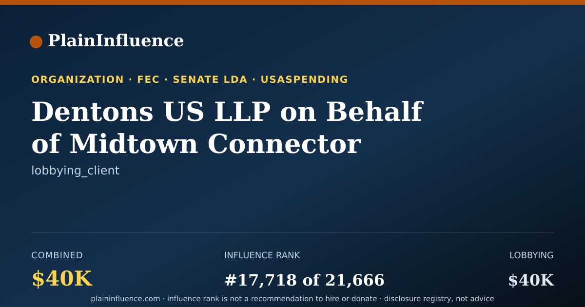 Shareable card for Dentons US LLP on Behalf of Midtown Connector Project