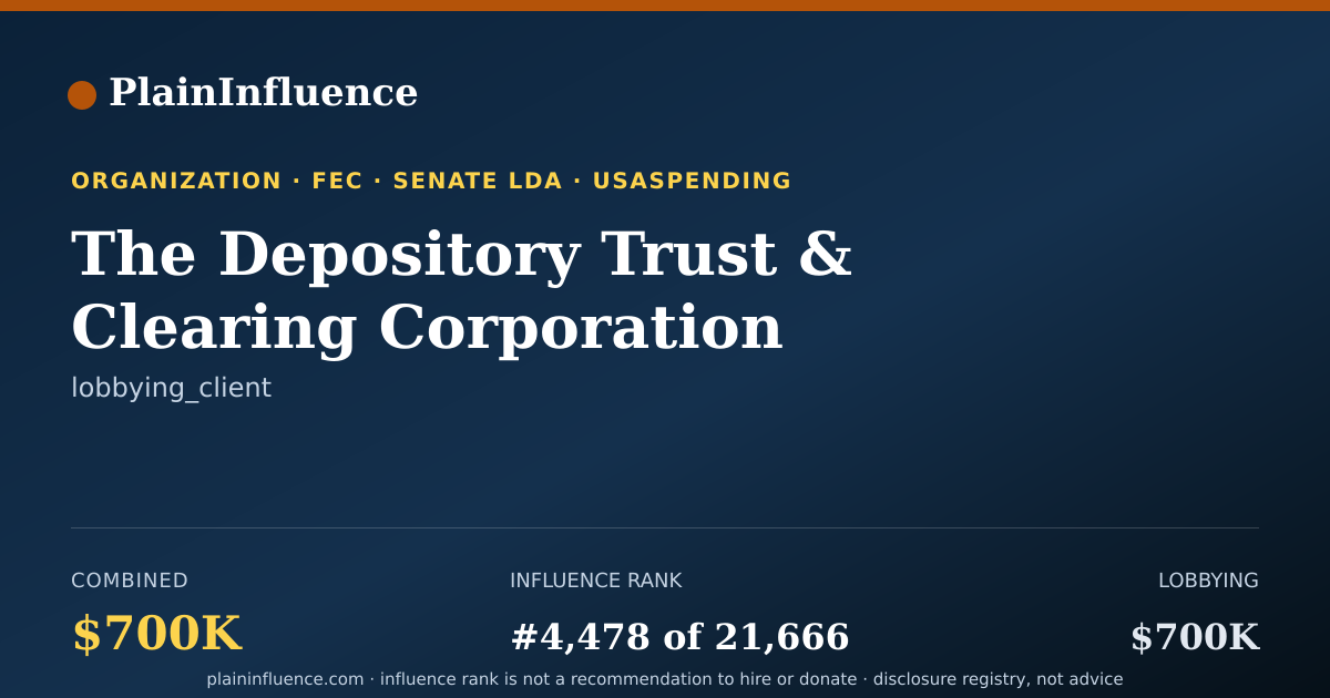 Shareable card for The Depository Trust & Clearing Corporation