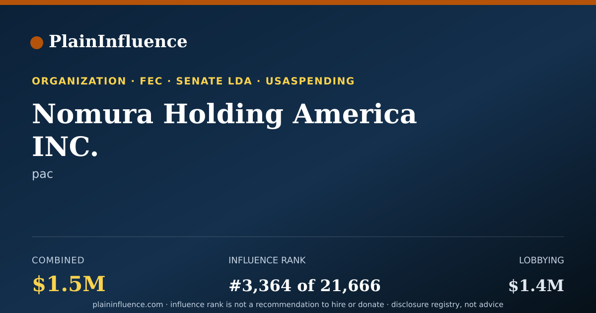 Shareable card for Nomura Holding America INC.