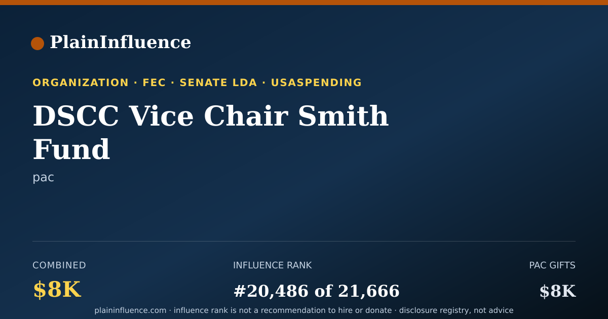 Shareable card for DSCC Vice Chair Smith Fund