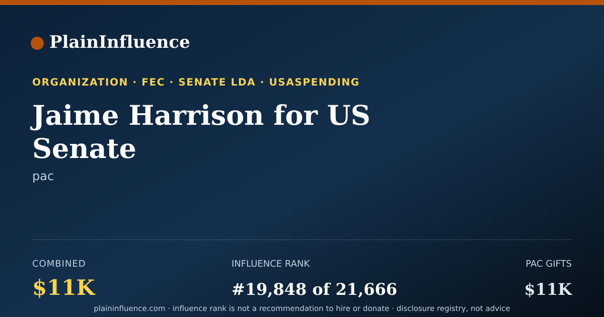 Shareable card for Jaime Harrison for US Senate
