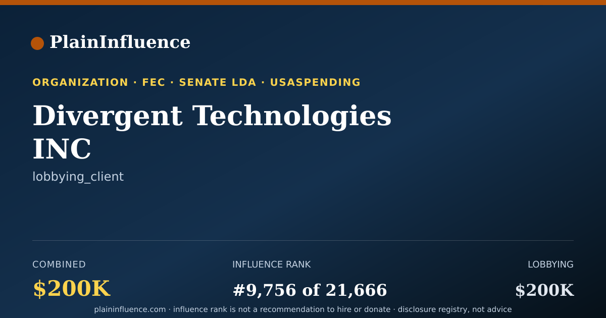 Shareable card for Divergent Technologies INC