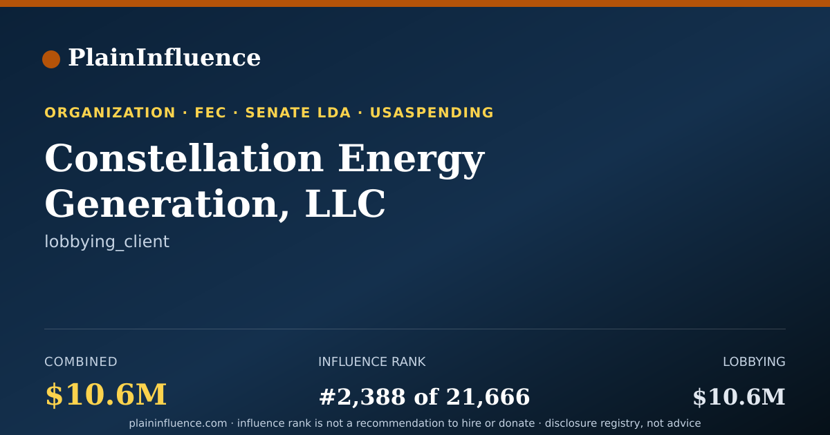 Shareable card for Constellation Energy Generation, LLC
