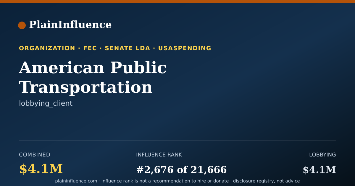 Shareable card for American Public Transportation Association