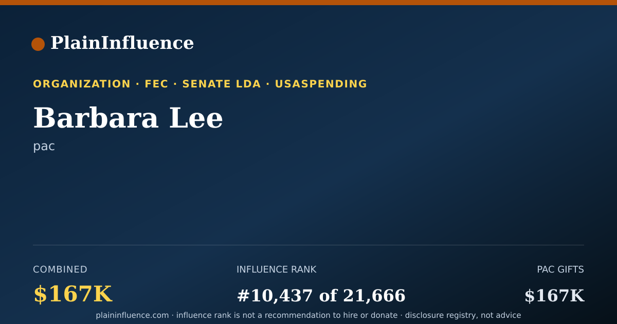 Shareable card for Barbara Lee
