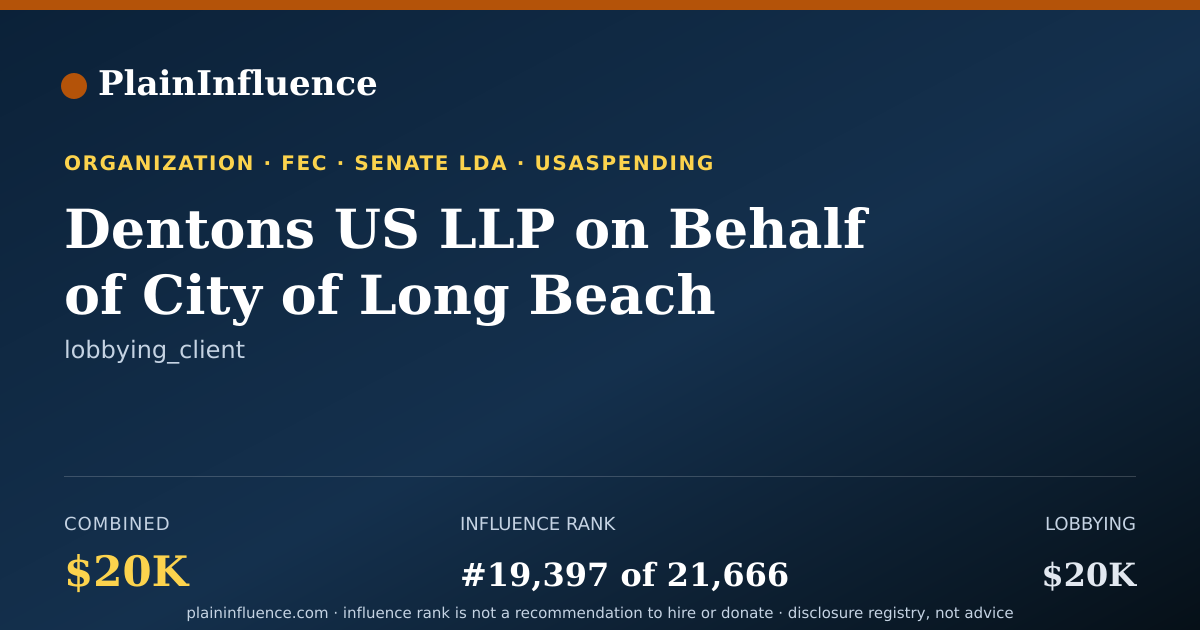 Shareable card for Dentons US LLP on Behalf of City of Long Beach