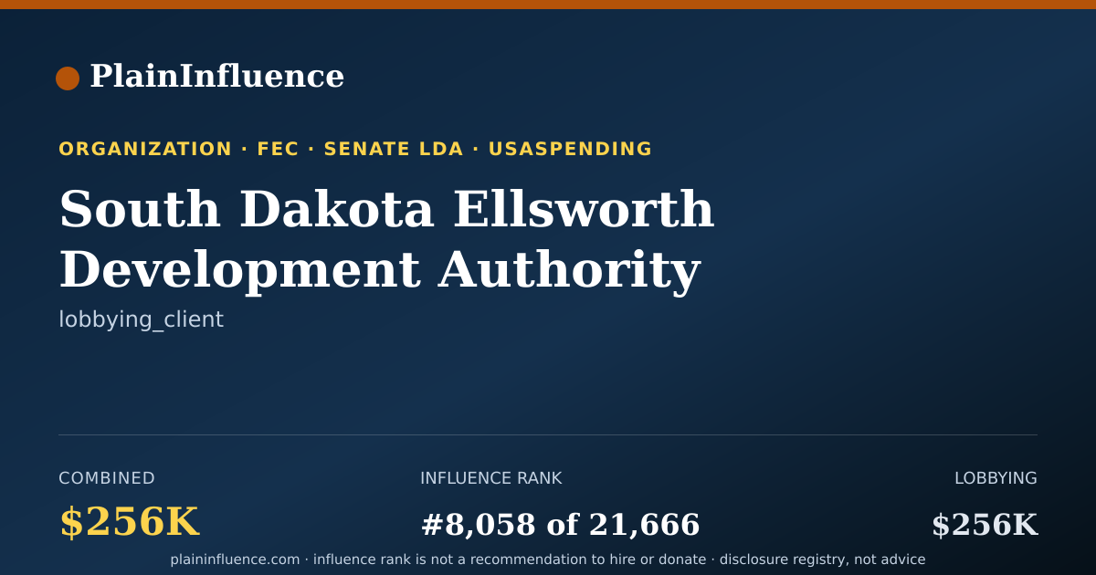 Shareable card for South Dakota Ellsworth Development Authority