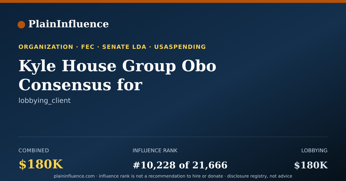 Shareable card for Kyle House Group Obo Consensus for Development Reform