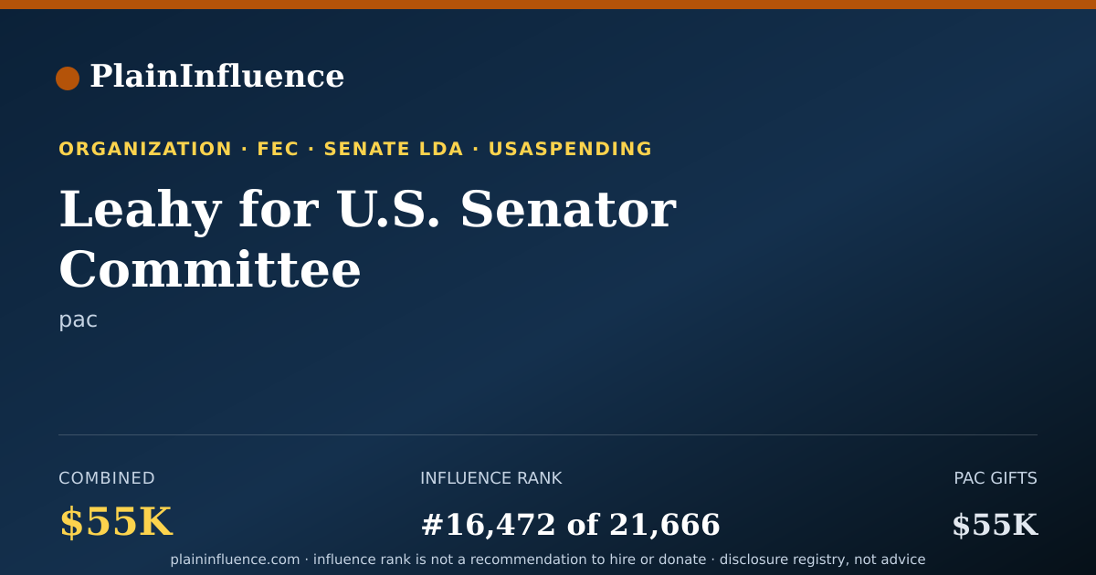 Shareable card for Leahy for U.S. Senator Committee