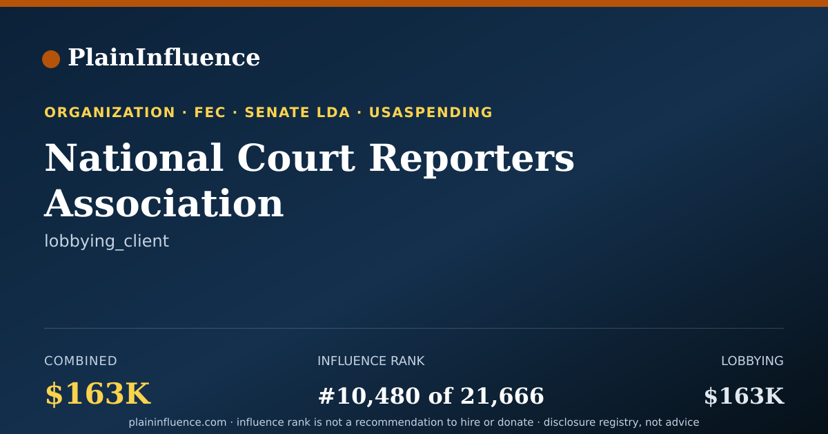 Shareable card for National Court Reporters Association