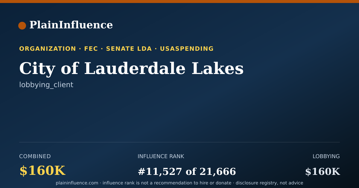 Shareable card for City of Lauderdale Lakes
