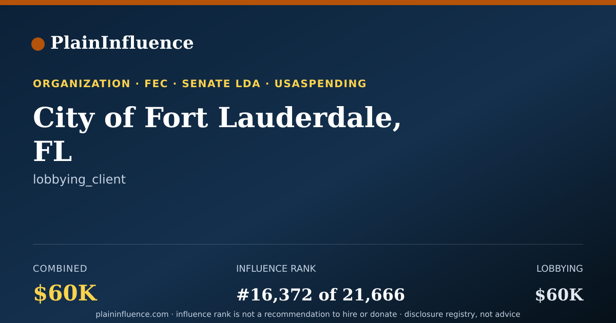 Shareable card for City of Fort Lauderdale, FL