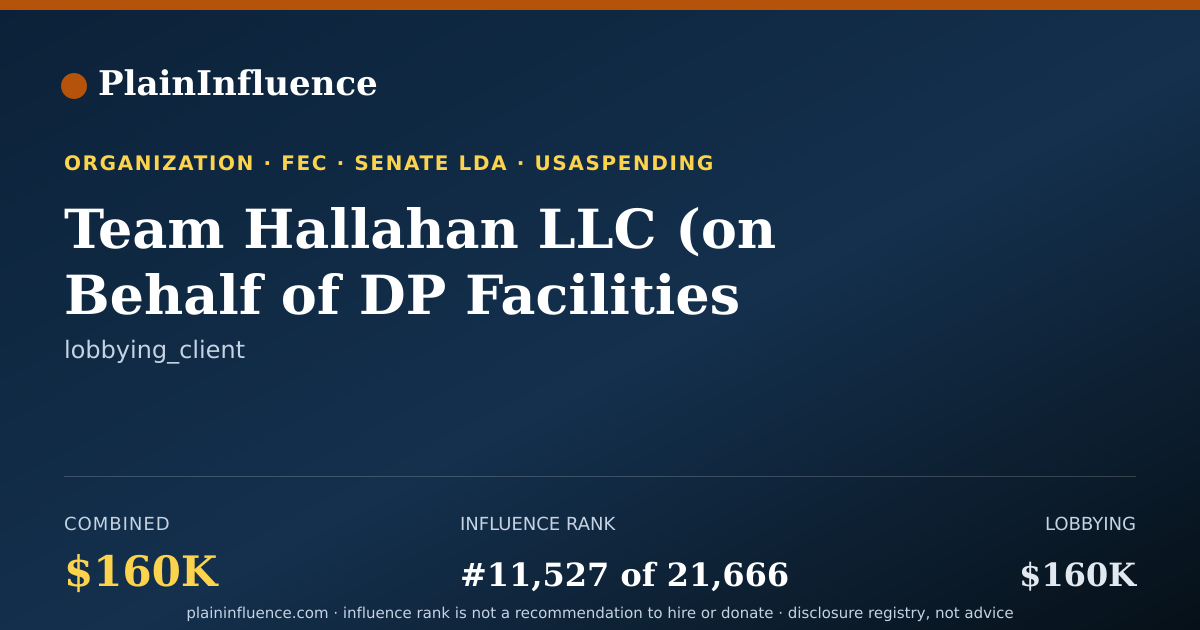 Shareable card for Team Hallahan LLC (on Behalf of DP Facilities INC.)