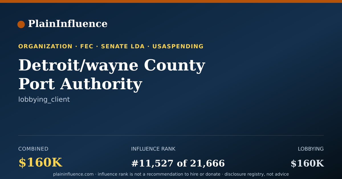 Shareable card for Detroit/wayne County Port Authority
